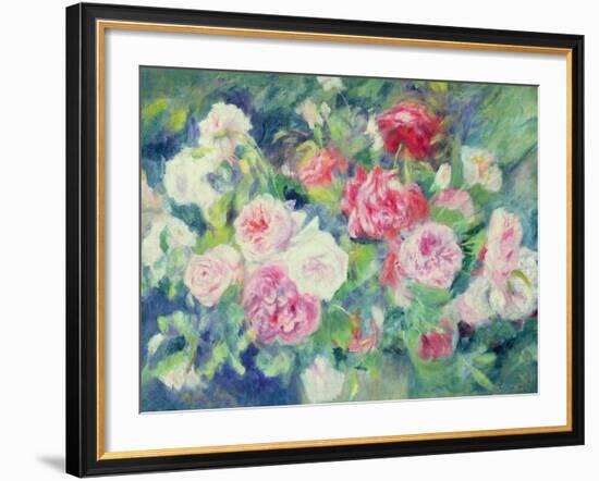 Roses, circa 1885-Pierre-Auguste Renoir-Framed Giclee Print