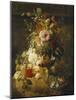 Roses, Convolvuli, Carnations, Hollyhocks, Peonies, Lilac and Other Flowers in a Vase-Georgius Jacobus Os-Mounted Giclee Print