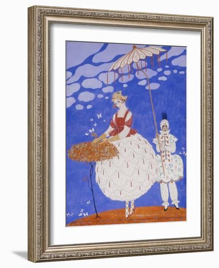 Roses d'Automne, 1916-Georges Barbier-Framed Giclee Print