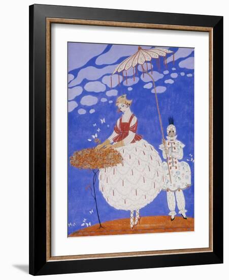 Roses d'Automne, 1916-Georges Barbier-Framed Giclee Print