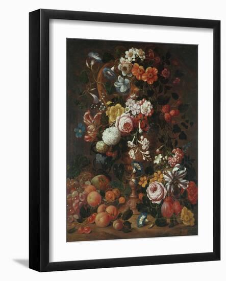 Roses, Dahlias, Convolvulus, a Tulip and Other Flowers, 1689-Sir William Beechey-Framed Giclee Print