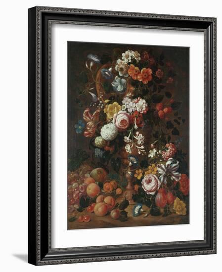 Roses, Dahlias, Convolvulus, a Tulip and Other Flowers, 1689-Sir William Beechey-Framed Giclee Print