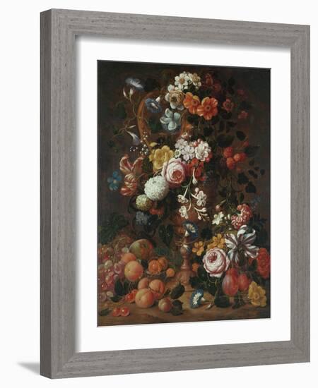 Roses, Dahlias, Convolvulus, a Tulip and Other Flowers, 1689-Sir William Beechey-Framed Giclee Print