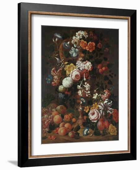 Roses, Dahlias, Convolvulus, a Tulip and Other Flowers, 1689-Sir William Beechey-Framed Giclee Print