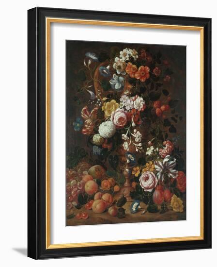 Roses, Dahlias, Convolvulus, a Tulip and Other Flowers, 1689-Sir William Beechey-Framed Giclee Print