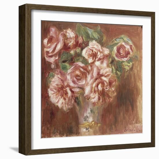 Roses dans un vase-Pierre-Auguste Renoir-Framed Giclee Print