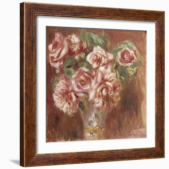 Roses dans un vase-Pierre-Auguste Renoir-Framed Giclee Print