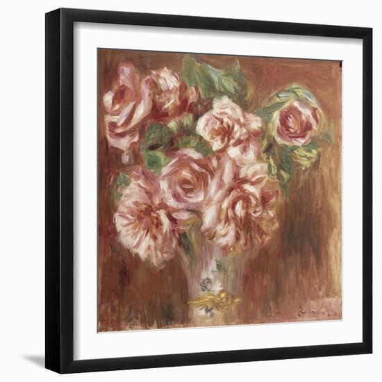 Roses dans un vase-Pierre-Auguste Renoir-Framed Giclee Print