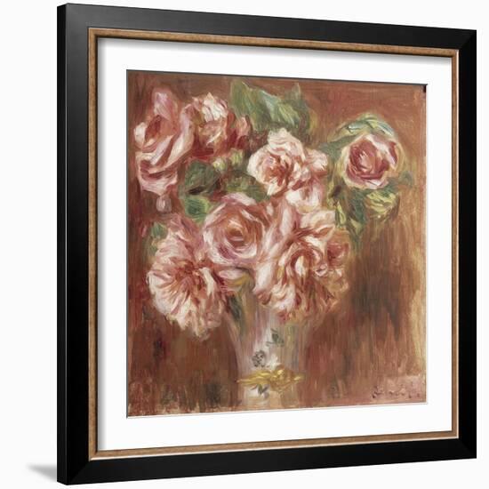 Roses dans un vase-Pierre-Auguste Renoir-Framed Giclee Print