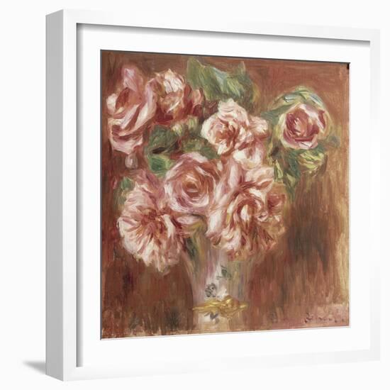 Roses dans un vase-Pierre-Auguste Renoir-Framed Giclee Print