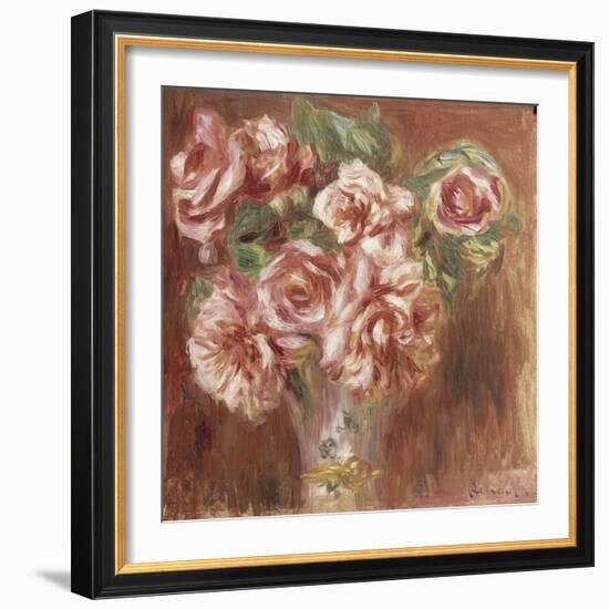 Roses dans un vase-Pierre-Auguste Renoir-Framed Giclee Print