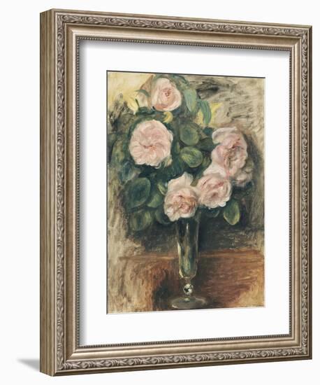 Roses dans un verre-Pierre-Auguste Renoir-Framed Giclee Print