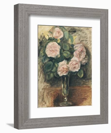 Roses dans un verre-Pierre-Auguste Renoir-Framed Giclee Print