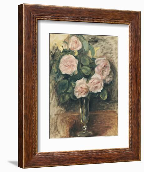 Roses dans un verre-Pierre-Auguste Renoir-Framed Giclee Print