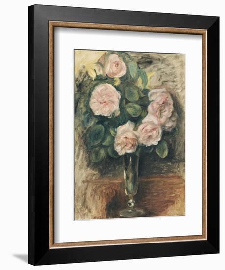 Roses dans un verre-Pierre-Auguste Renoir-Framed Giclee Print