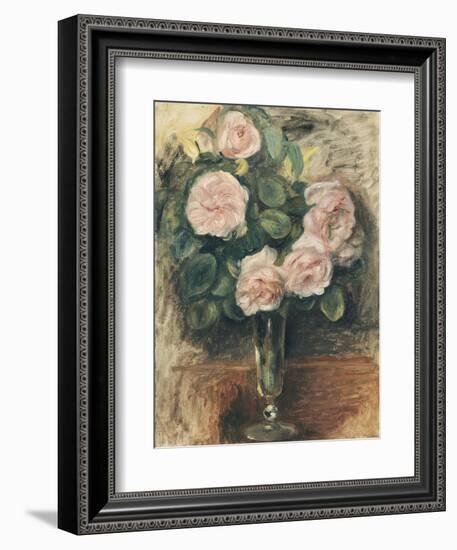 Roses dans un verre-Pierre-Auguste Renoir-Framed Giclee Print