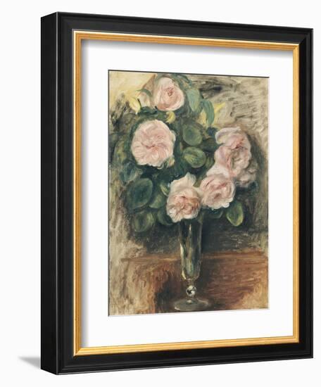 Roses dans un verre-Pierre-Auguste Renoir-Framed Giclee Print