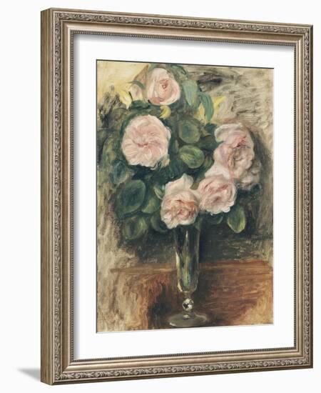 Roses dans un verre-Pierre-Auguste Renoir-Framed Giclee Print