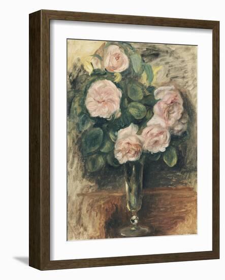 Roses dans un verre-Pierre-Auguste Renoir-Framed Giclee Print