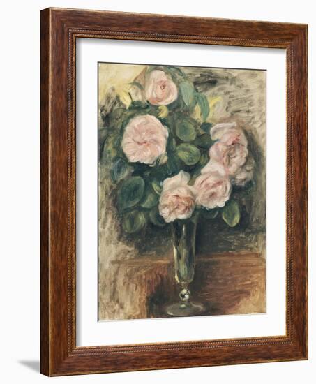 Roses dans un verre-Pierre-Auguste Renoir-Framed Giclee Print