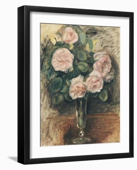 Roses dans un verre-Pierre-Auguste Renoir-Framed Giclee Print