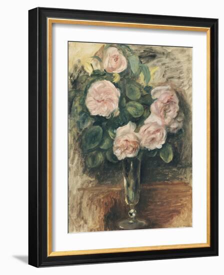 Roses dans un verre-Pierre-Auguste Renoir-Framed Giclee Print