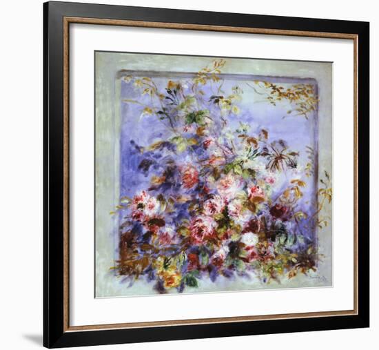 Roses dans une Fenetre-Pierre-Auguste Renoir-Framed Art Print