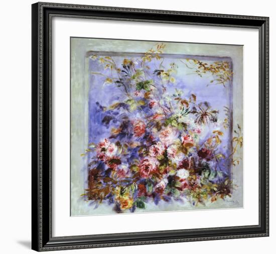 Roses dans une Fenetre-Pierre-Auguste Renoir-Framed Art Print