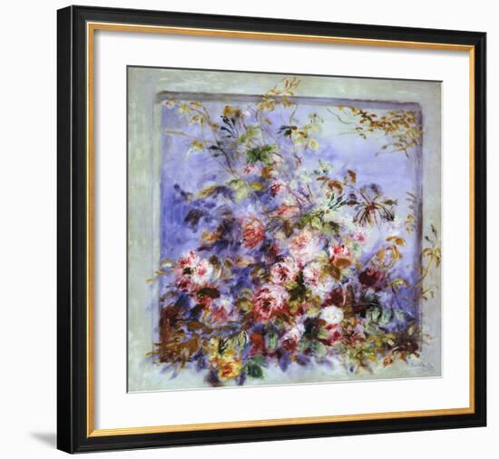 Roses dans une Fenetre-Pierre-Auguste Renoir-Framed Art Print