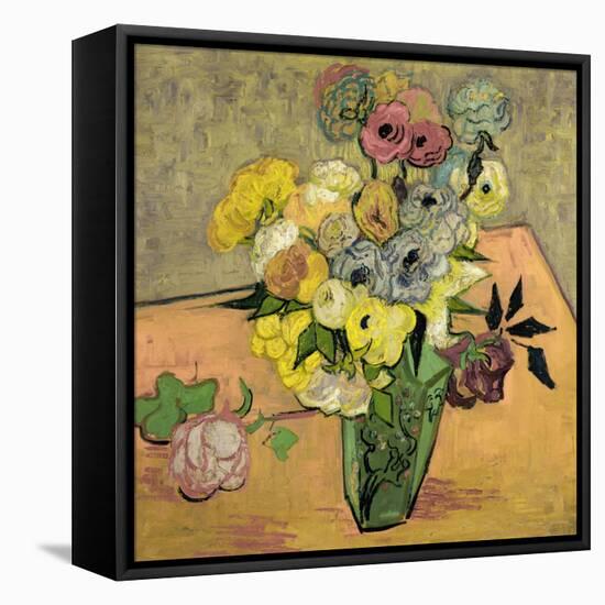 Roses et anemones. Oil on canvas (June 1890) 51.7 x 52 cm R.F. 1954-12.-Vincent van Gogh-Framed Premier Image Canvas