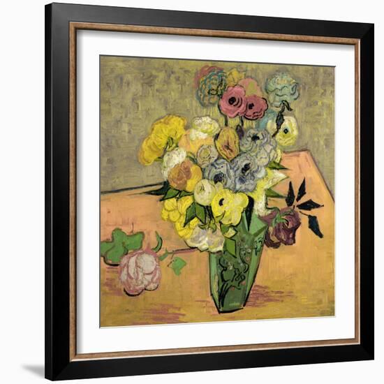 Roses et anemones. Oil on canvas (June 1890) 51.7 x 52 cm R.F. 1954-12.-Vincent van Gogh-Framed Giclee Print