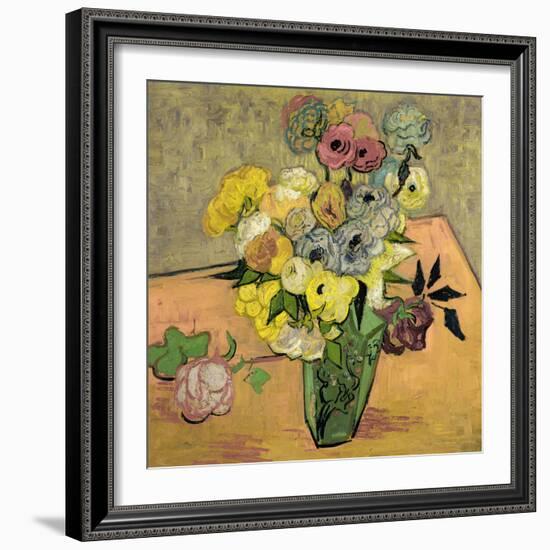 Roses et anemones. Oil on canvas (June 1890) 51.7 x 52 cm R.F. 1954-12.-Vincent van Gogh-Framed Giclee Print