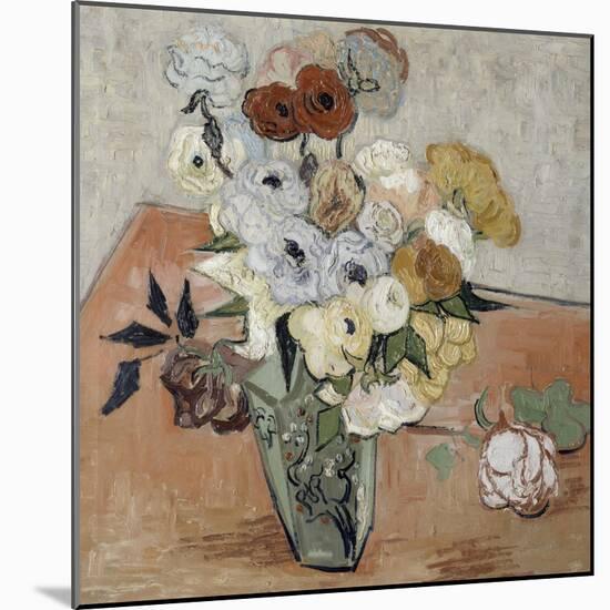 Roses et anémones-Vincent van Gogh-Mounted Giclee Print