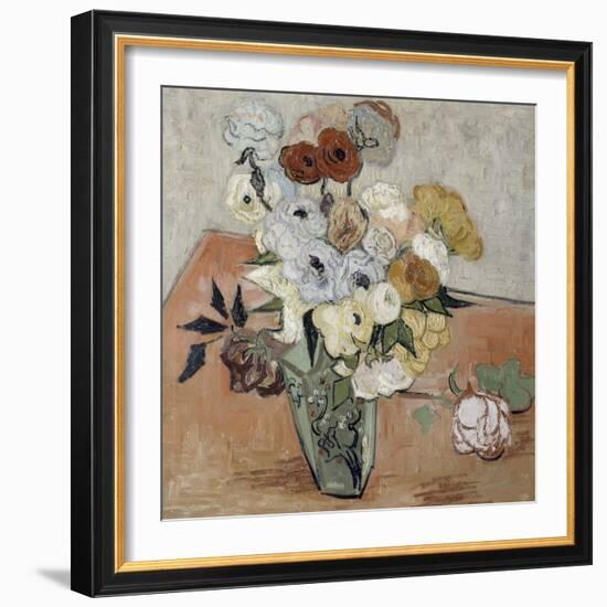 Roses et anémones-Vincent van Gogh-Framed Giclee Print