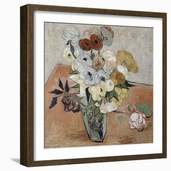 Roses et anémones-Vincent van Gogh-Framed Premium Giclee Print