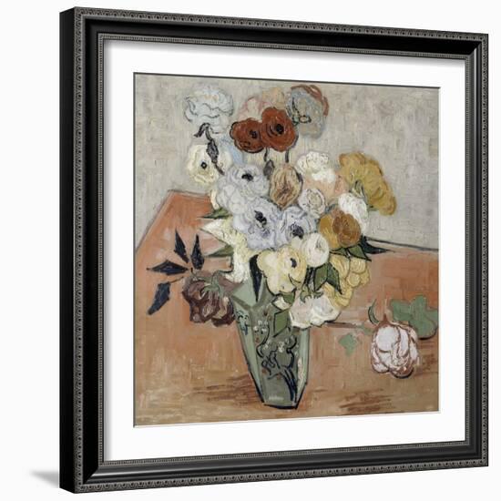 Roses et anémones-Vincent van Gogh-Framed Premium Giclee Print