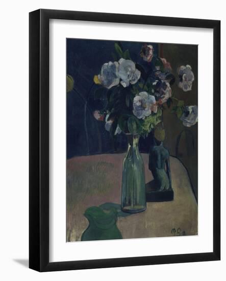 Roses et statuettes-Paul Gauguin-Framed Giclee Print