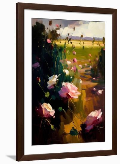 Roses Field-Vivienne Dupont-Framed Art Print