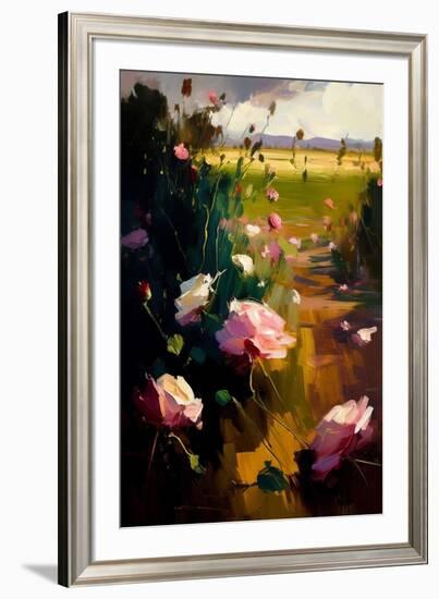 Roses Field-Vivienne Dupont-Framed Art Print