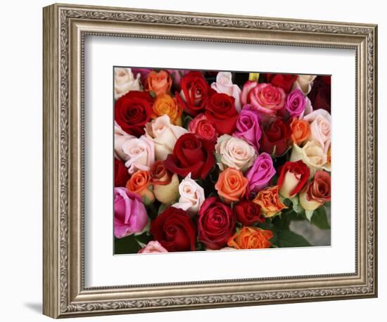 Roses for Sale at Flower Market-Tibor Bogn?r-Framed Photographic Print