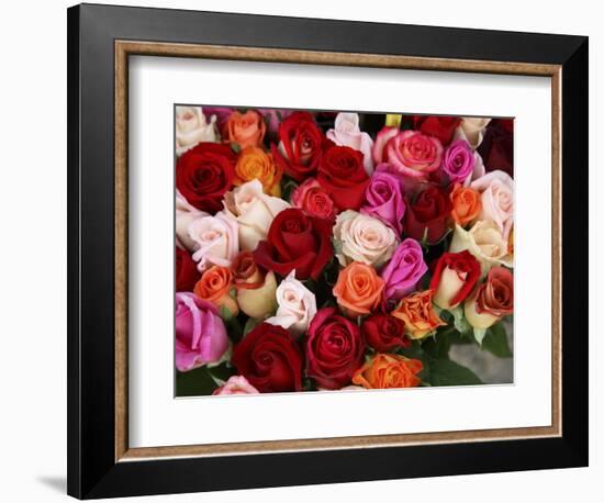 Roses for Sale at Flower Market-Tibor Bogn?r-Framed Photographic Print