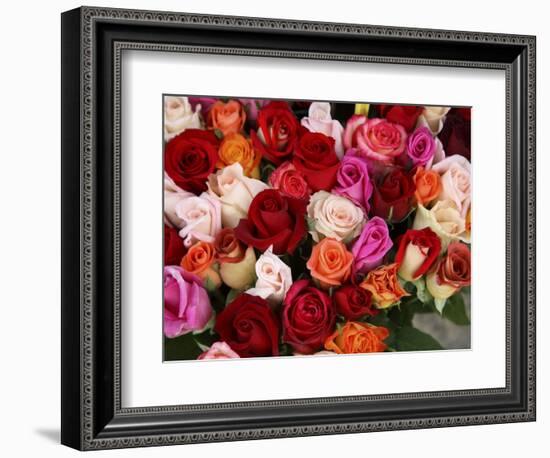 Roses for Sale at Flower Market-Tibor Bogn?r-Framed Photographic Print