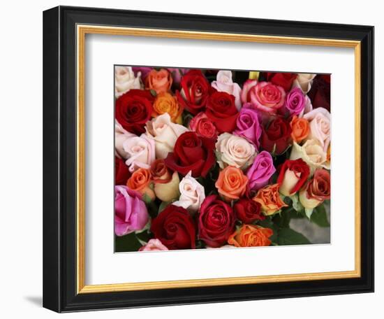 Roses for Sale at Flower Market-Tibor Bogn?r-Framed Photographic Print