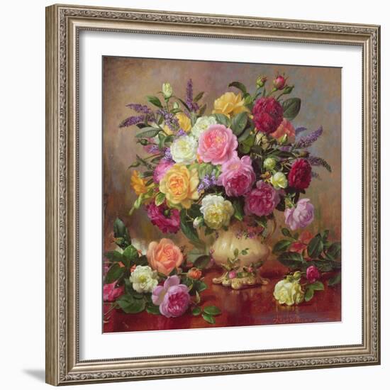 Roses from a Victorian Garden-Albert Williams-Framed Giclee Print