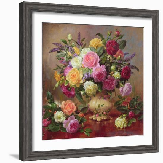 Roses from a Victorian Garden-Albert Williams-Framed Giclee Print