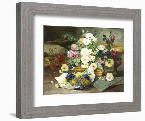 Roses from Nice-Eugene Henri Cauchois-Framed Giclee Print