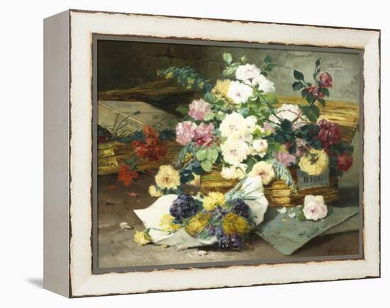 Roses from Nice-Eugene Henri Cauchois-Framed Premier Image Canvas