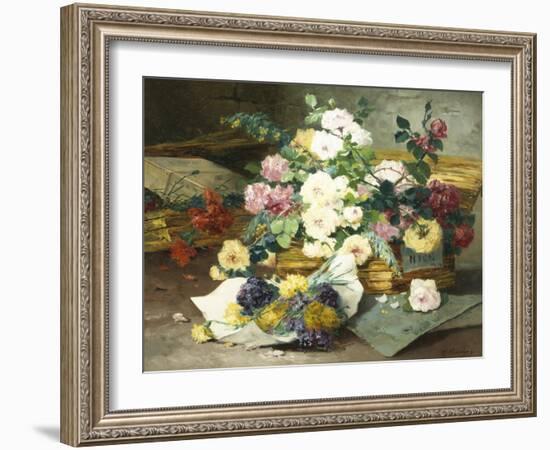 Roses from Nice-Eugene Henri Cauchois-Framed Giclee Print