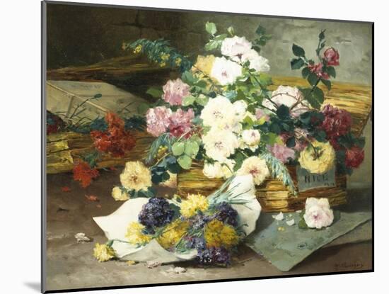 Roses from Nice-Eugene Henri Cauchois-Mounted Giclee Print