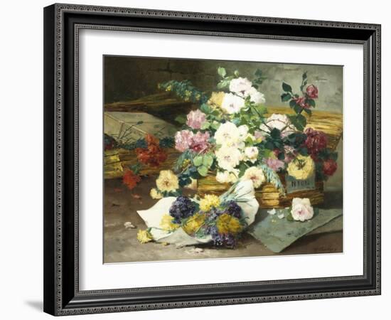 Roses from Nice-Eugene Henri Cauchois-Framed Giclee Print